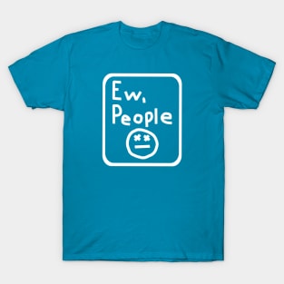 White Line Ew People Frame Graphic T-Shirt